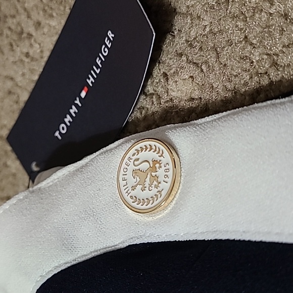 NWT TOMMY HILFIGER Navy Blue/White Sleeveless Sheath Dress-14 - Picture 4 of 5